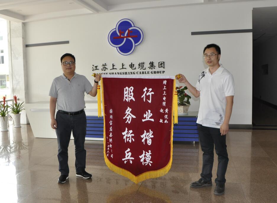 壹定发电缆获用户赠锦旗致谢